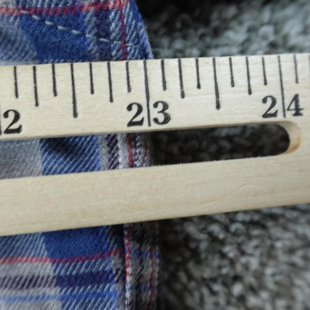 Banana Republic‎ Shirt Mens XLT Blue Plaid Flannel Button Up Long Sleeve Outdoor